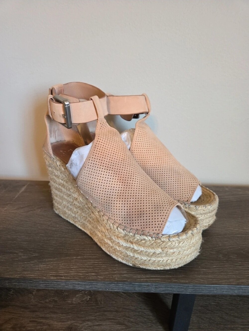 Marc Fisher Alison NubucK Suede Espadrille Wedges